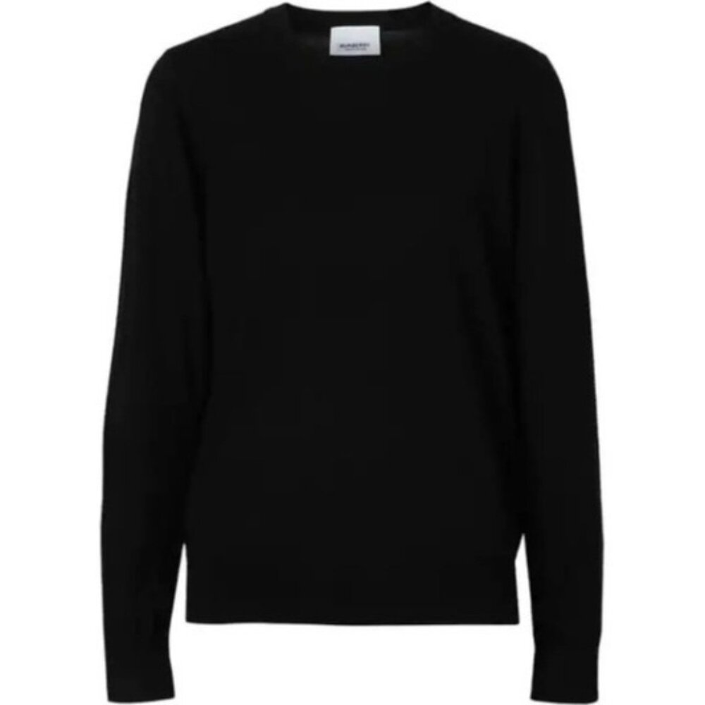 Burberry Women’s Bempton Vintage Check Patches Wool Sweater Black S 8075008